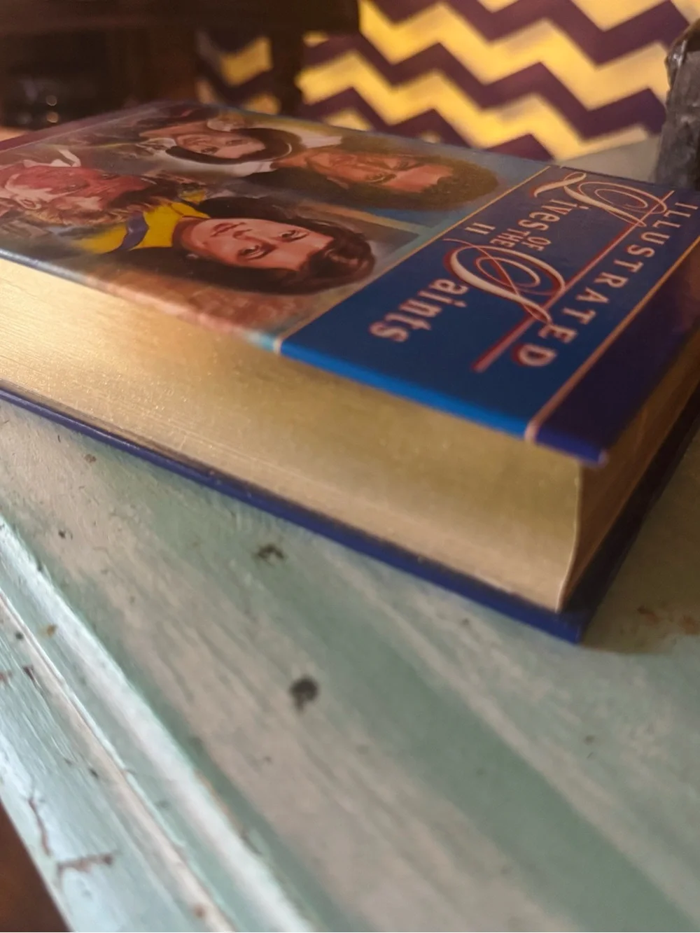 VTG Illustrated Lives of the Saints II - w/ gold coated pages & ribbon bookmark